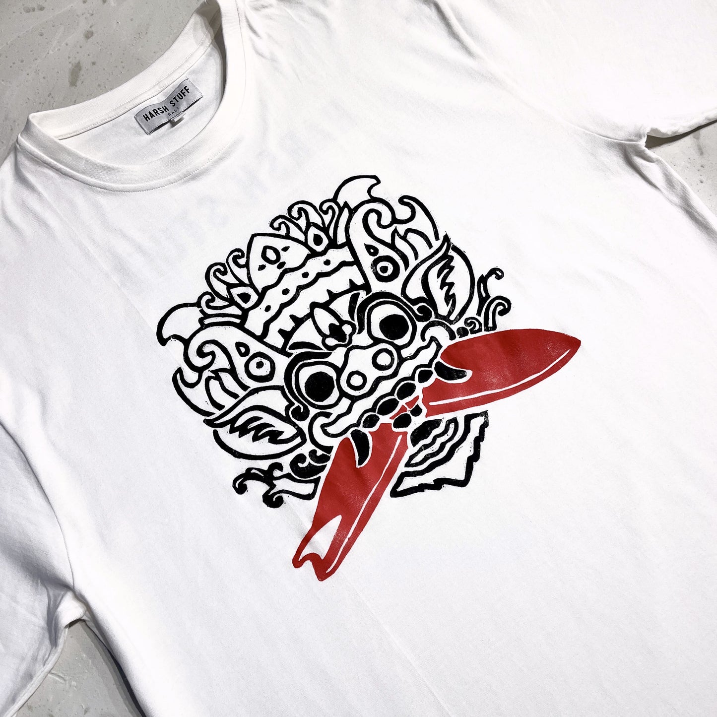 Barong beats surfboard